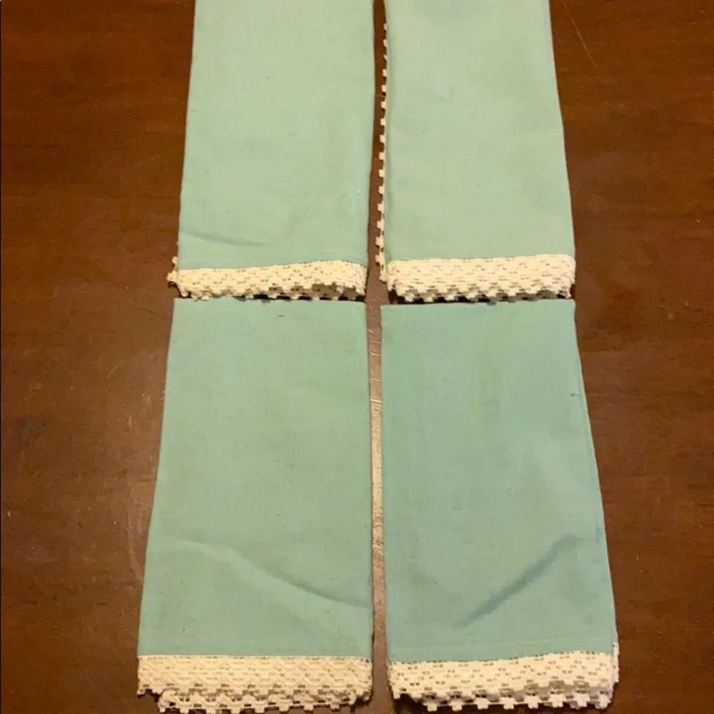 Set 4 new napkins. Robins egg blue